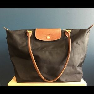 Longchamp Le Pliage Large Tote Bag in black